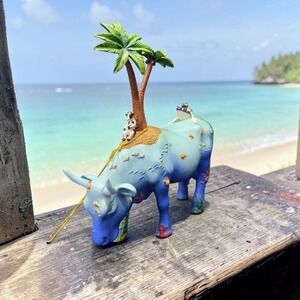 Cow Parade No Cow is an Island Figurine, Vintage Collectible Statue #7707 No Box